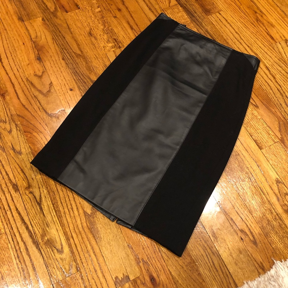 Bebe leather panel skirt